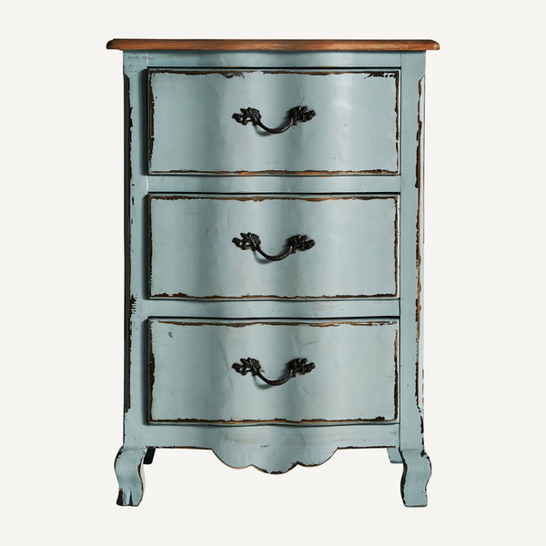 Mesita Koper - Shabby Chic - Madera De Olmo - 60cm x 45cm x 55cm - Mesitas - Granada Maison