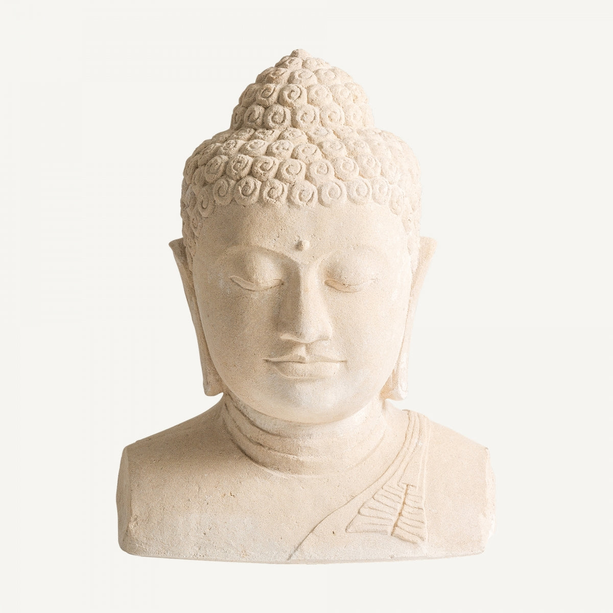 Busto Budha - Oriental - Cemento - 53cm x 40cm x 155cm - Esculturas - Granada Maison