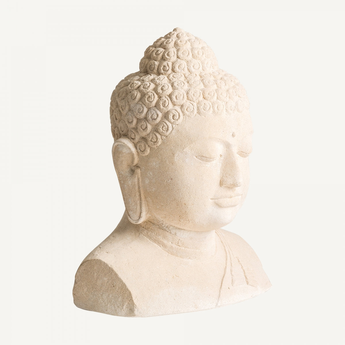 Busto Budha - Oriental - Cemento - 53cm x 40cm x 155cm - Esculturas - Granada Maison