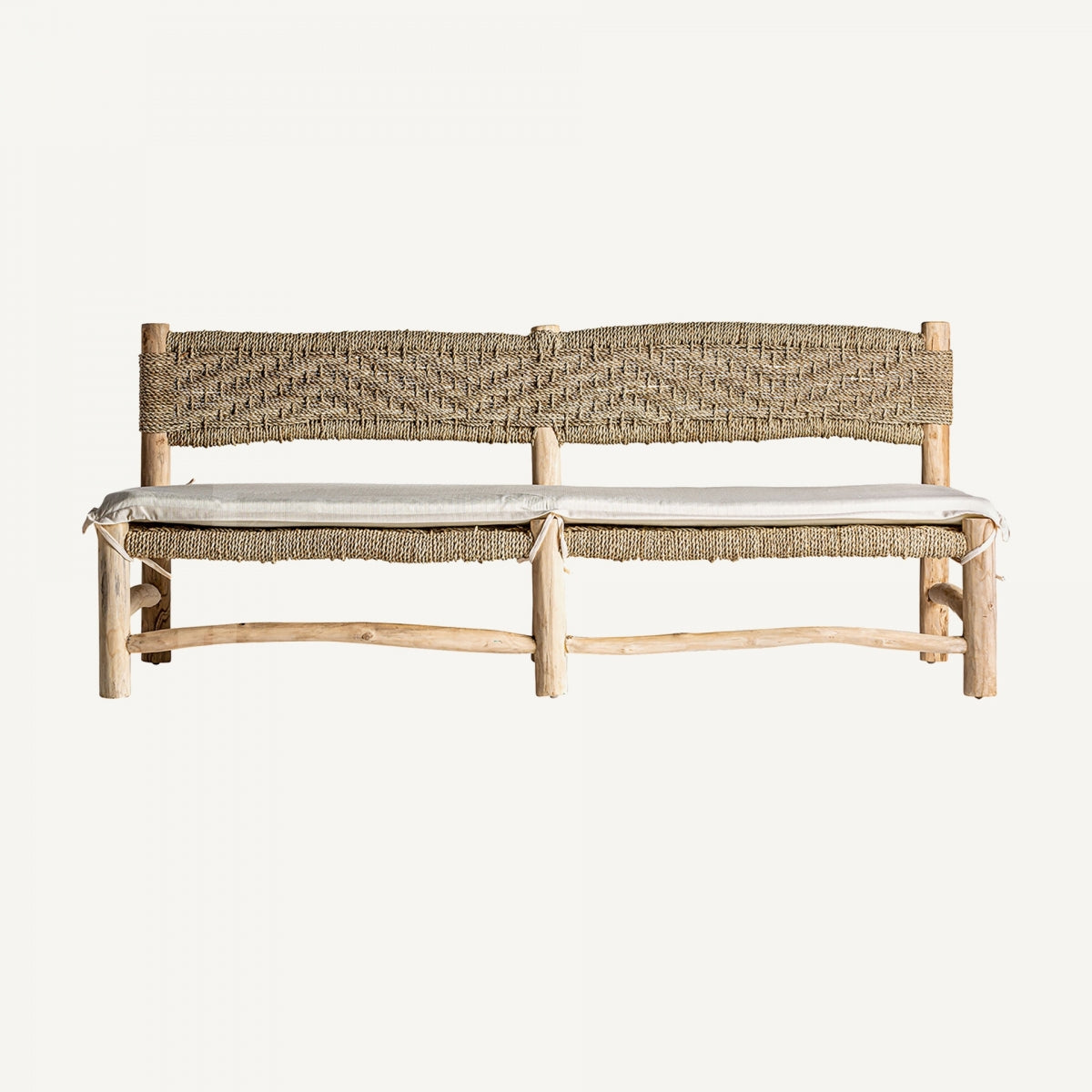 Sofá Manhula - Colonial - Madera De Teka - 182cm x 75cm x 68cm - Sofas - Granada Maison