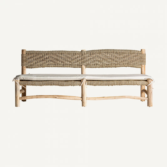 Sofá Manhula - Colonial - Madera De Teka - 182cm x 75cm x 68cm - Sofas - Granada Maison