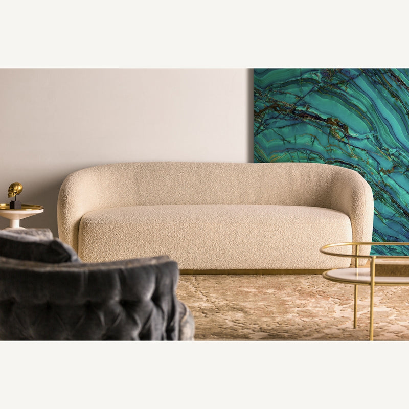 Sofá Scorze Bouclé en Color Crema/Oro - Sofas - Granada Maison