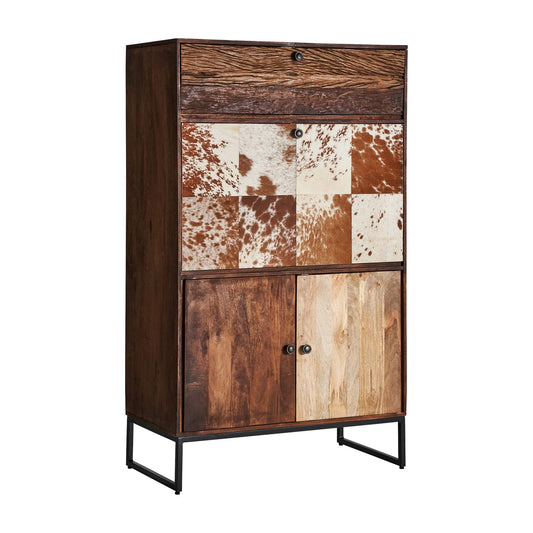 Texas Bar Cabinet in Brown/Beige Colour