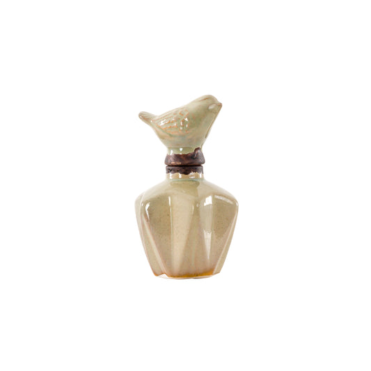 Elisa Small Decorative Bottle in Cream Colour