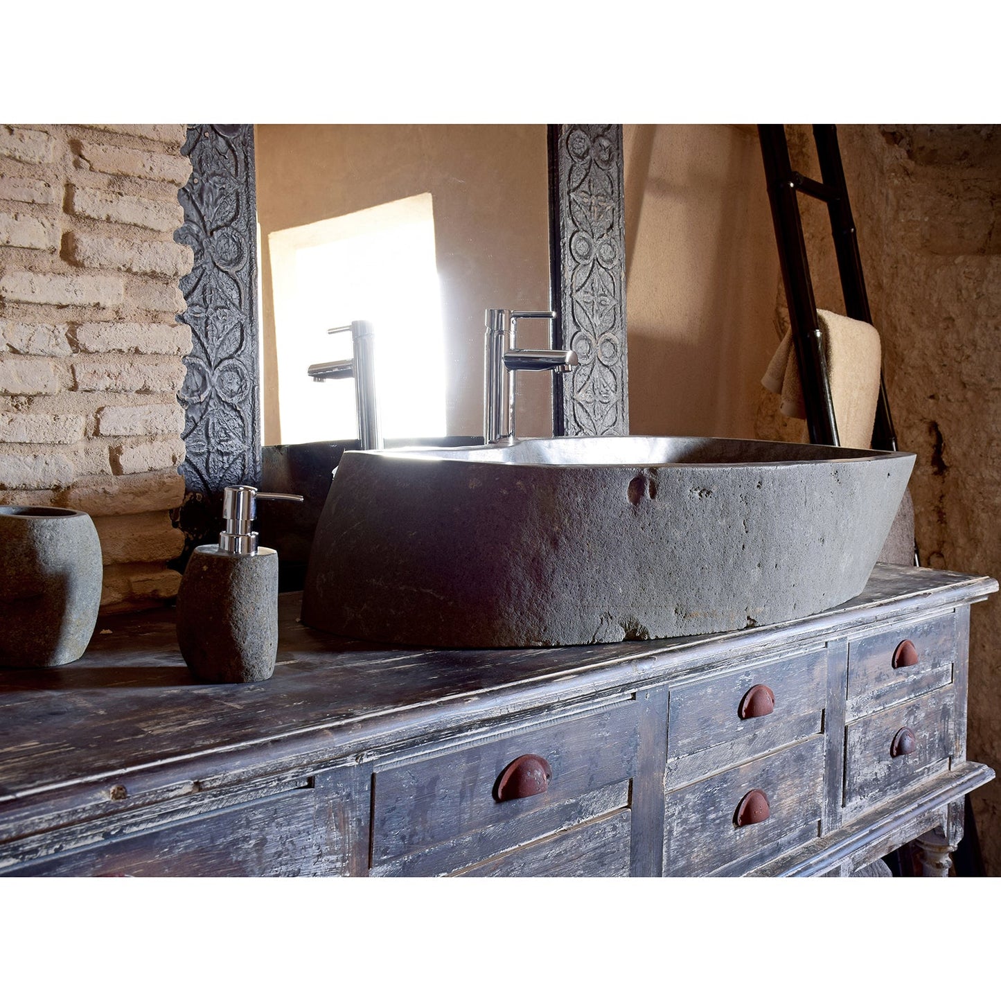 Lavabo Acuario en Color Gris/Natural