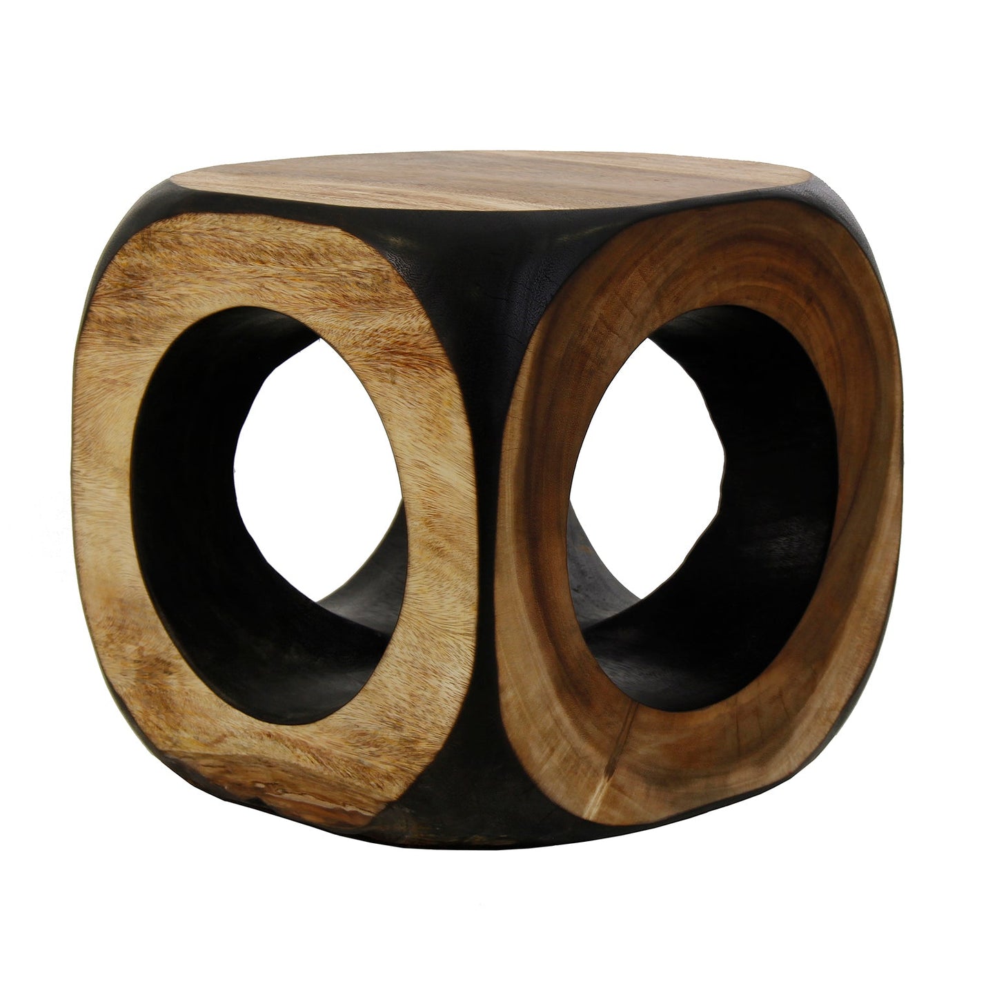 Arusa Footrest in Black/Natural Colour