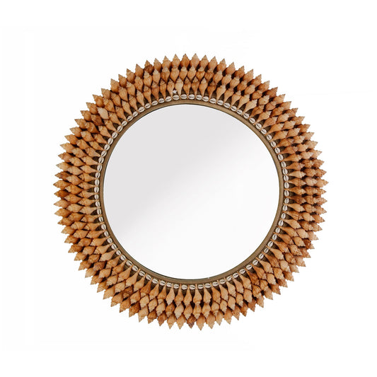 Espejo Caracolas en Color Marrón