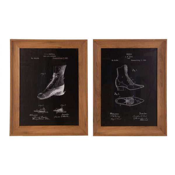Pizarra Surt 2 Shoes Negro Madera De Abeto - Cuadros/ Lienzos - Granada Maison