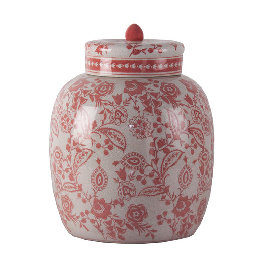 Celas Vase in White/Red Colour