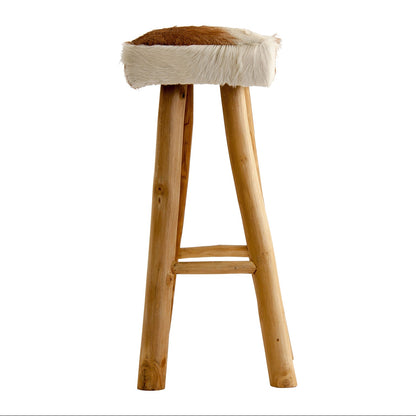 Dallas Stool in Natural/White Colour