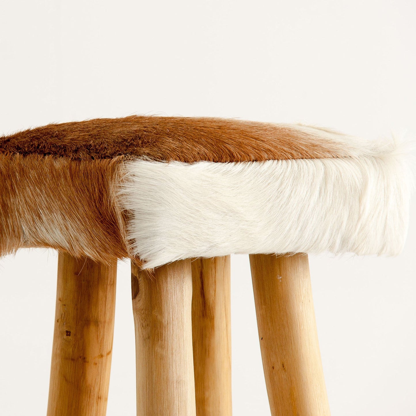 Dallas Stool in Natural/White Colour