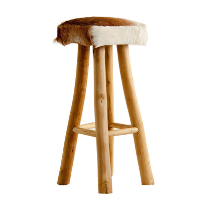 Dallas Stool in Natural/White Colour