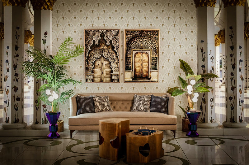 Mesa Auxiliar Con Luz Hierro Quebec 48x43x57 Cm - Mesas Auxiliares - Granada Maison