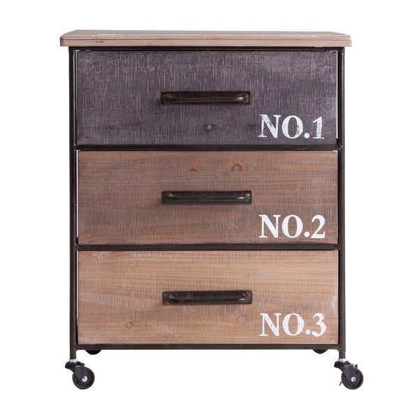 Mesita Hazard Negro/Natural Madera Dm - Mesitas - Granada Maison