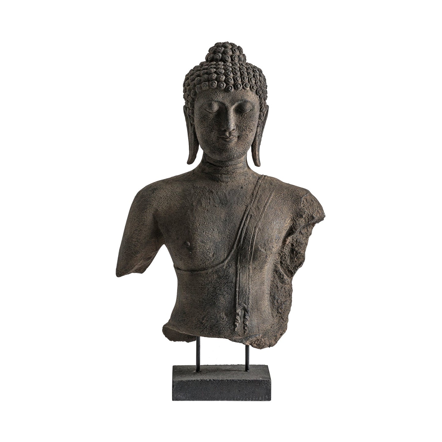 Busto Budha en Color Gris