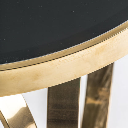 Reda Coffee Table in Black/Gold Colour