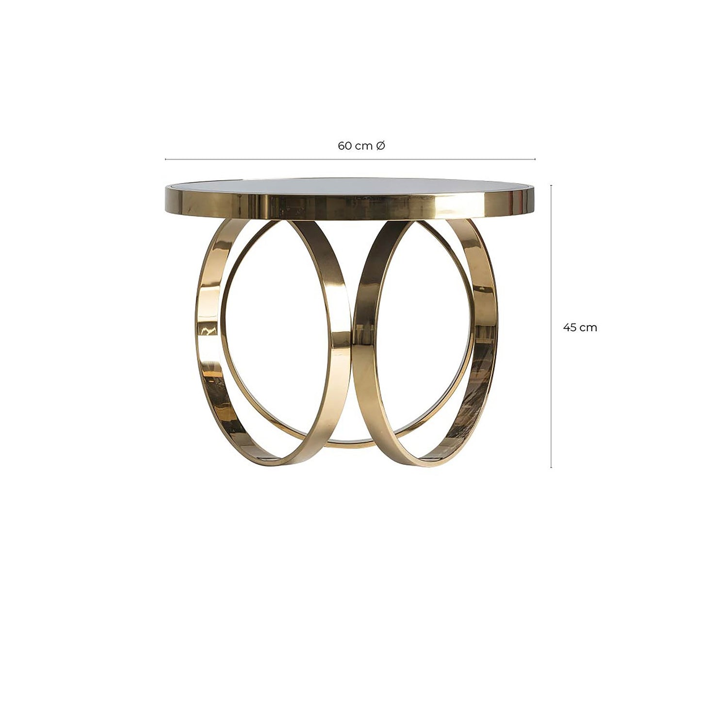 Reda Coffee Table in Black/Gold Colour