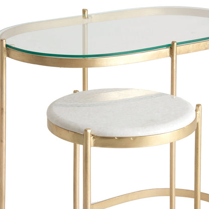 Kruth Side Table (Set Of 3) in Gold Colour