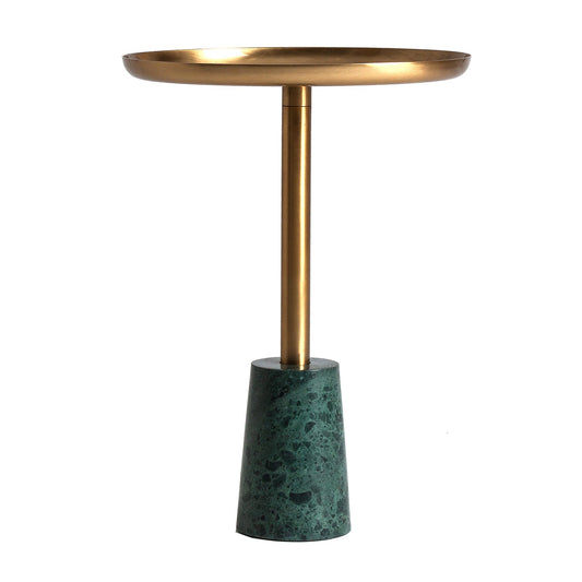 Thyrnau Side Table in Green/Gold Colour