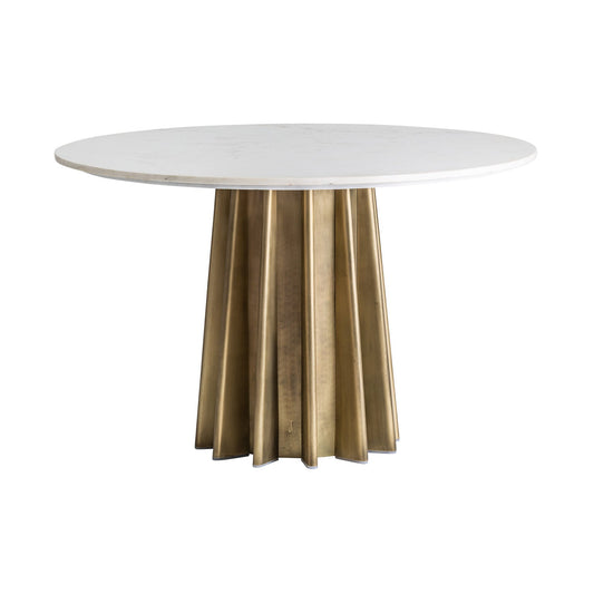 Lezey Dining Table in White/Gold Colour