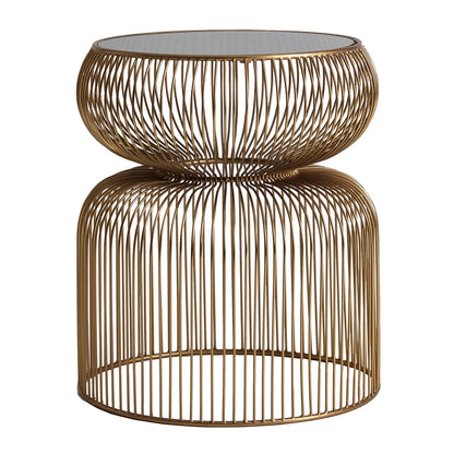 Reut Side Table in Black/Gold Colour