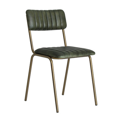 Chadron Chair in Green/Gold Colour