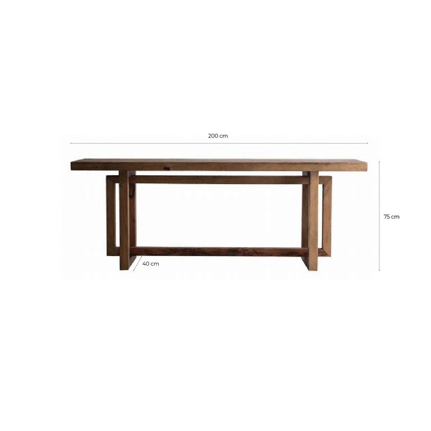 Hemye Console Table in Natural Colour