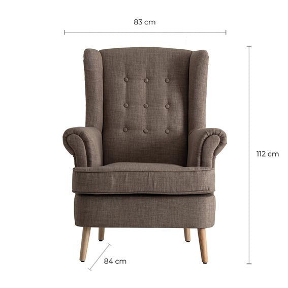 Spello Armchair in Brown Colour