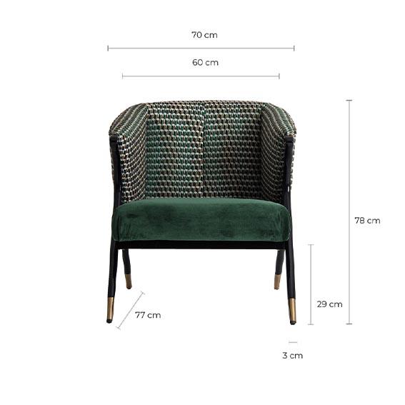 Kelheim Armchair in Green Colour