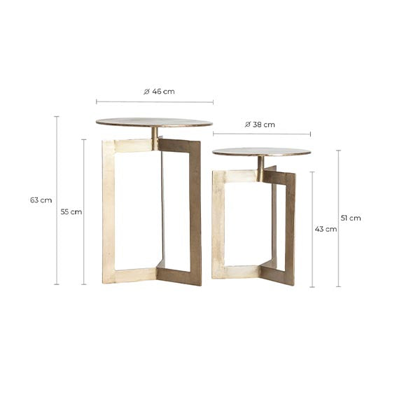 Mesa Auxiliar J/2 Lure. 45x63x45 cm. - Mesas Auxiliares - Granada Maison