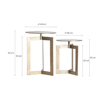 Mesa Auxiliar J/2 Lure. 45x63x45 cm. - Mesas Auxiliares - Granada Maison