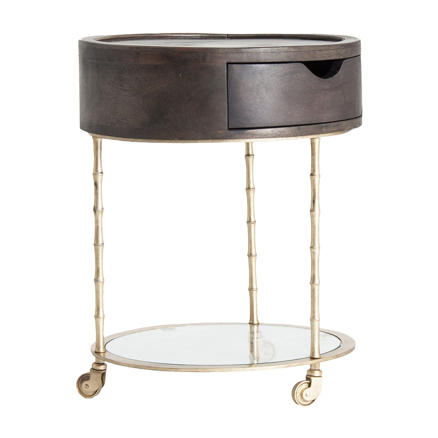 Wald Side Table in Brown/Gold Colour