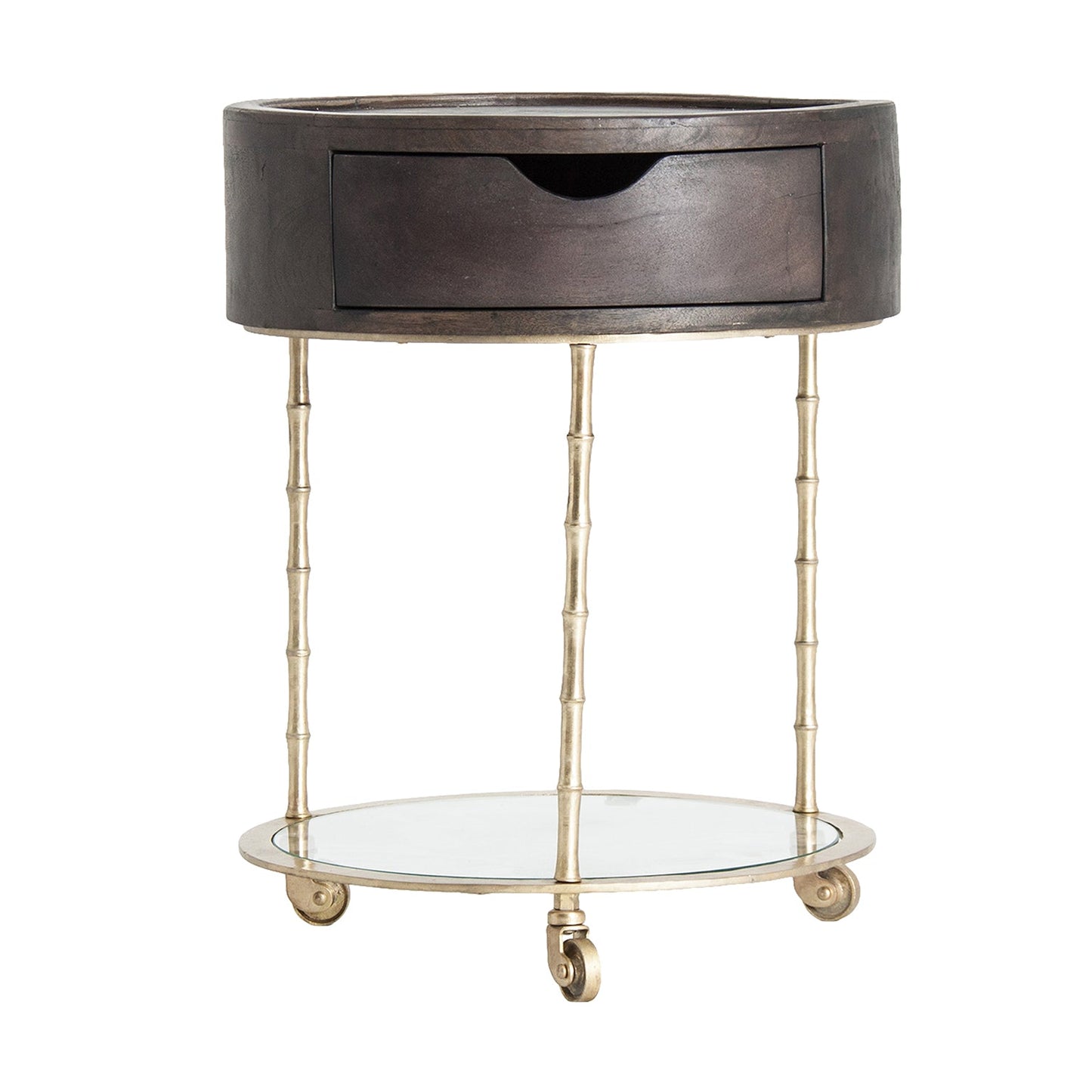 Wald Side Table in Brown/Gold Colour