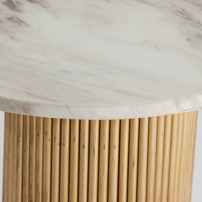 Coen Side Table in White/Gold Colour