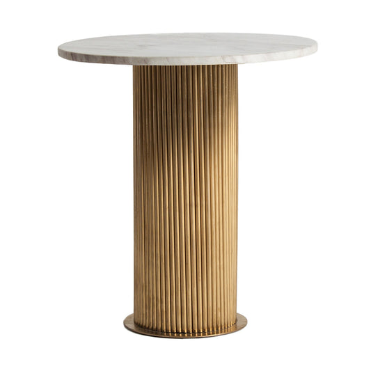 Coen Side Table in White/Gold Colour