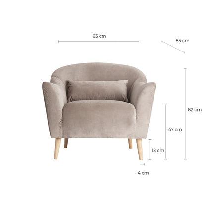 Corse Armchair in Beige Colour