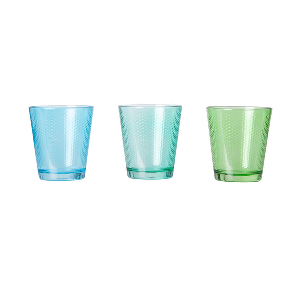 Kai Glass (Set Of 3) in Blue Tones Colour