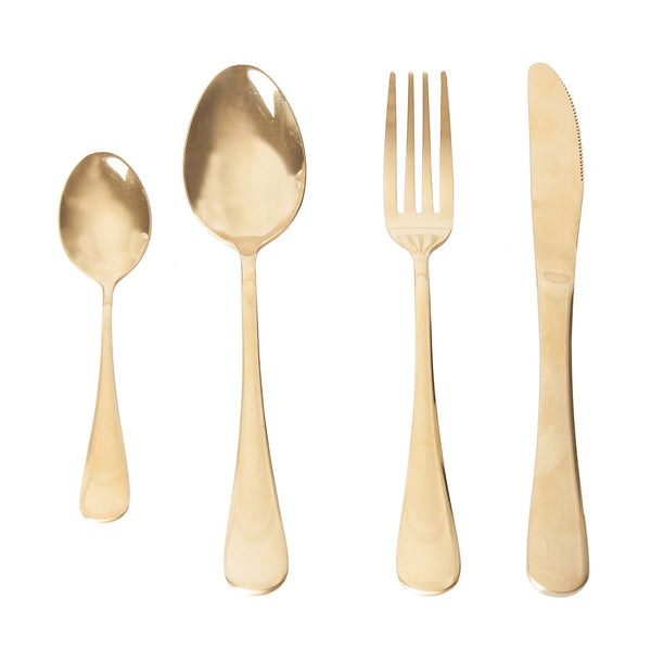 Cutlery Set 24 in Gold Colour