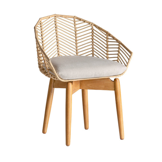 Plissé Rattan Chair in Natural Colour