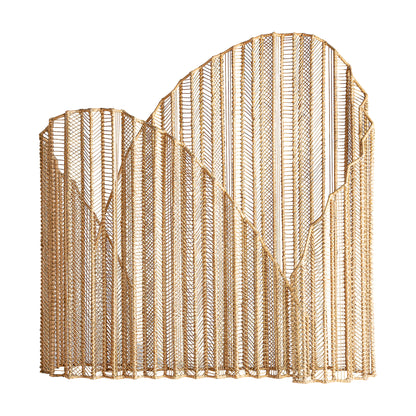 Plissé Rattan Room Divider (Set Of 2) in Natural Colour