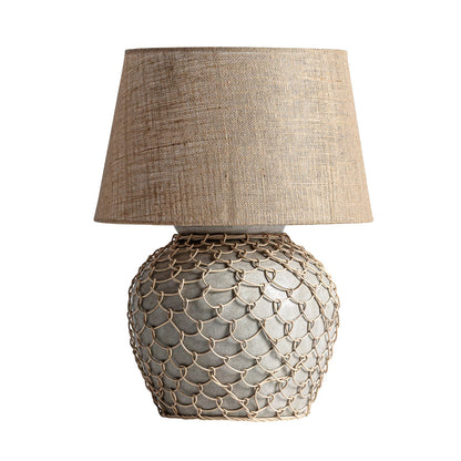 Table Lamp in Grey/Cream Colour