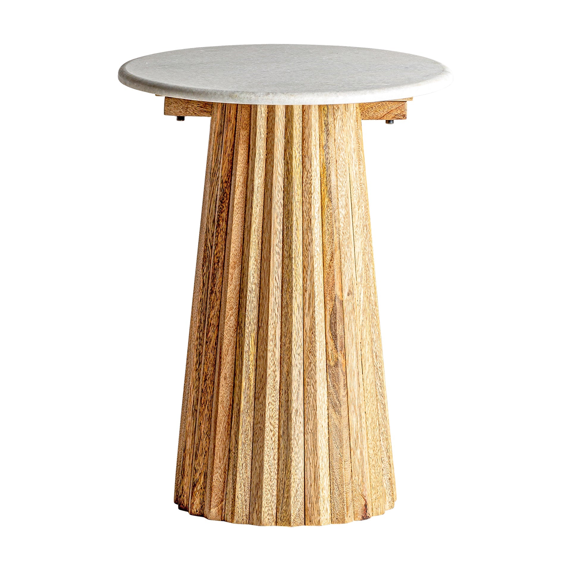 Bar Table Plissé Wood. 45x58x45 cm. - Mueble bar - Granada Maison