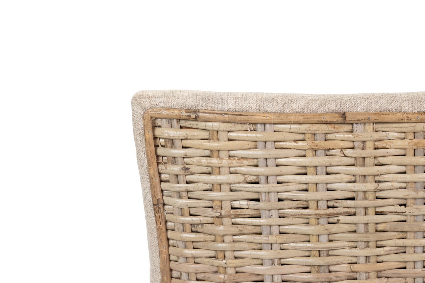 Silla Ratan-Lino-Madera Beige-Natural 54X52X91 Cm