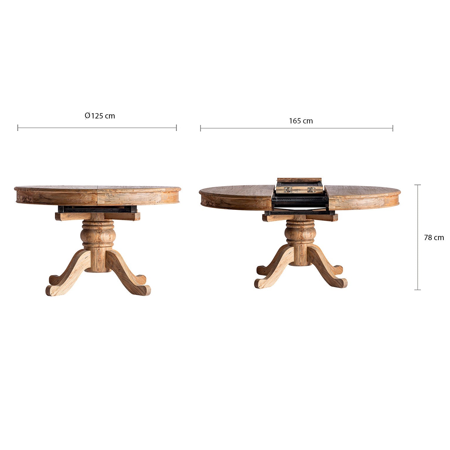 Mesa Extensible Berca 125x78x125 cm. - Mesas de Comedor - Granada Maison