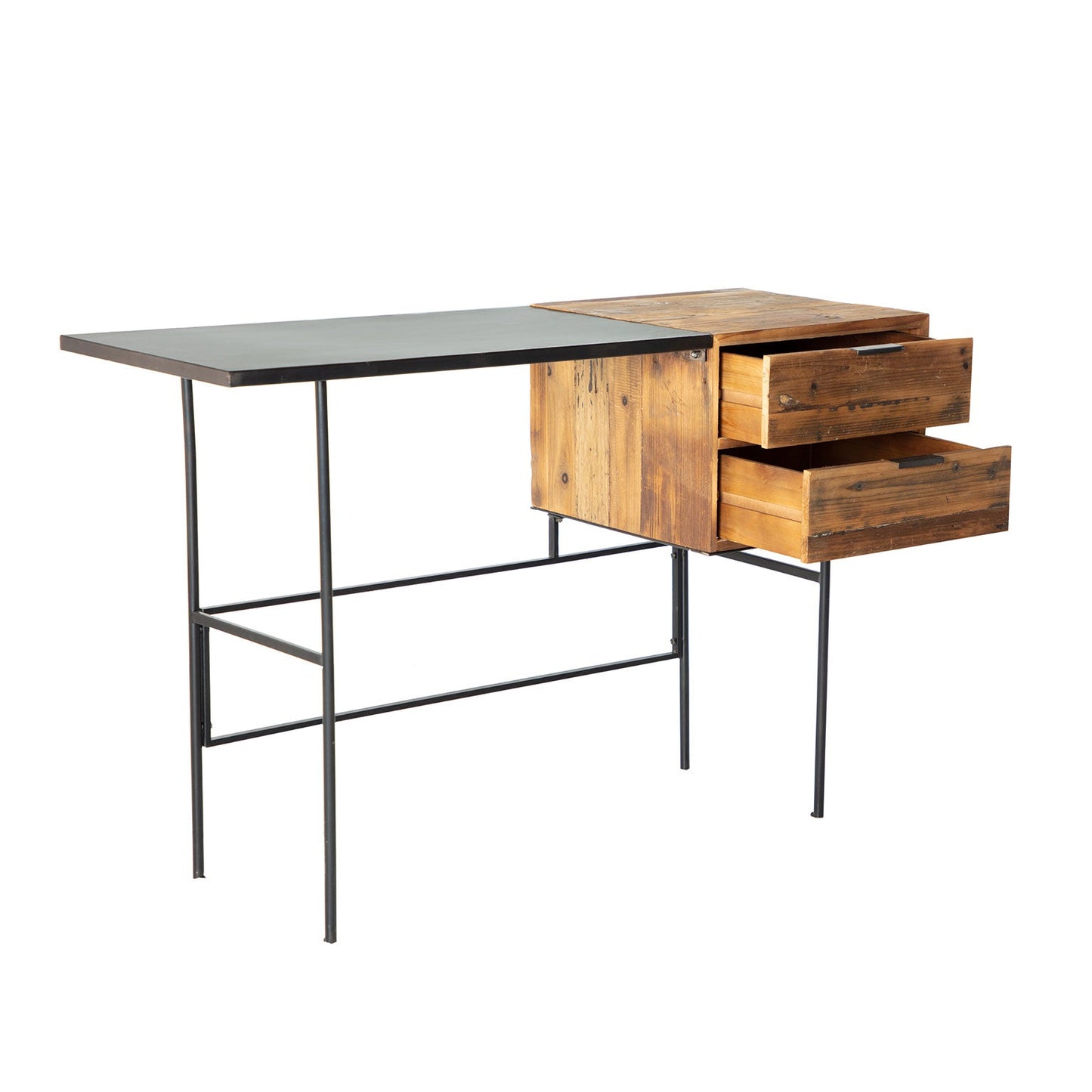 Alles Desk in Black/Natural Colour