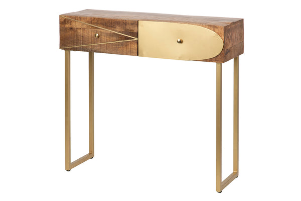 Consola Madera Mango-metal 100x35x90 Cm - Consolas y Recibidores - Granada Maison