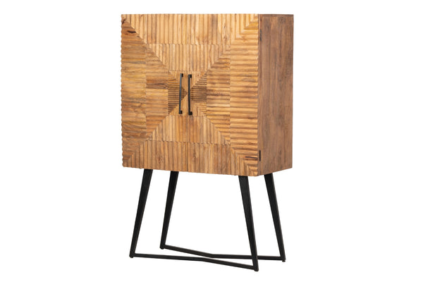 Cabinet Madera Metal Luanda 80x50x170 Cm - Armarios - Granada Maison