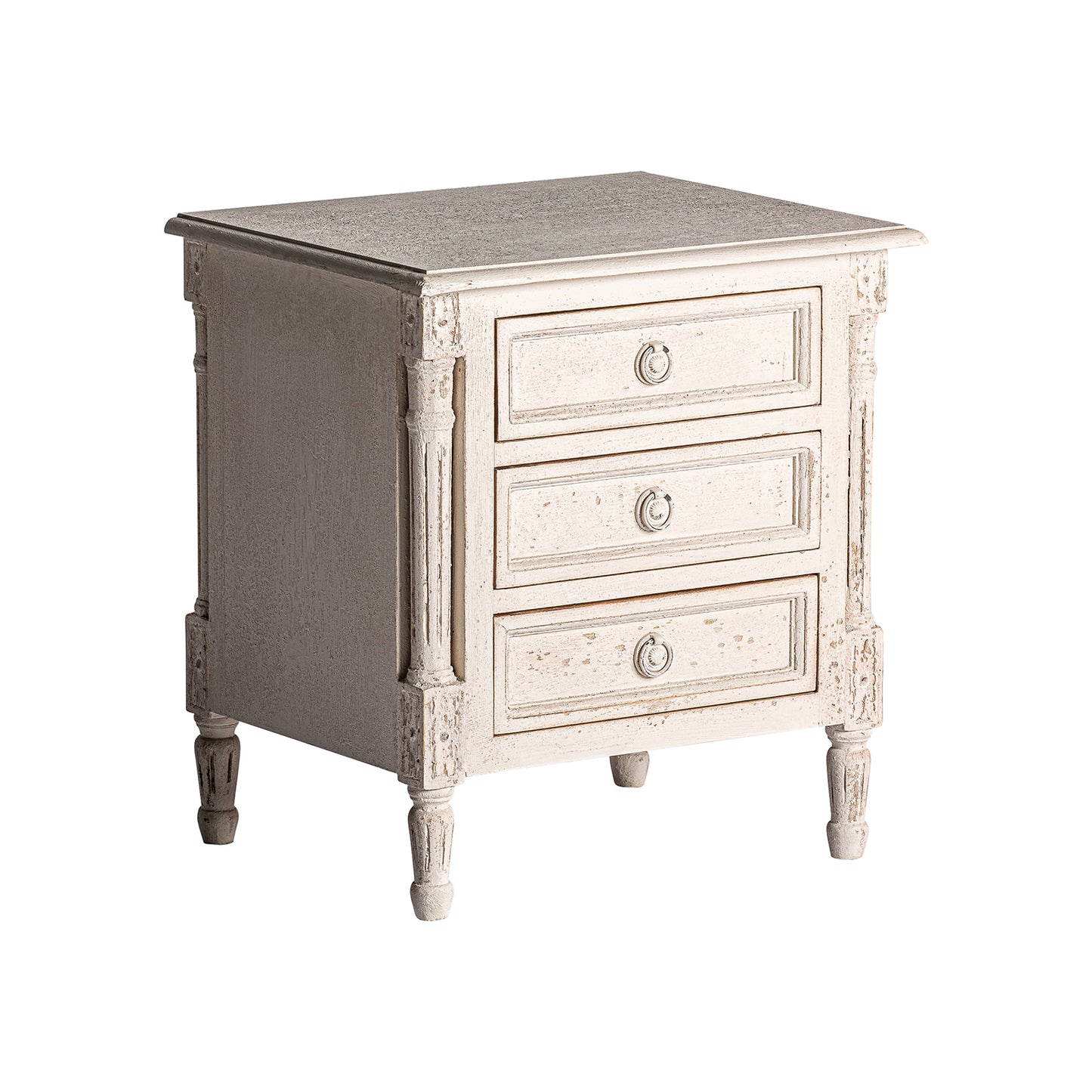 Pisek Bedside Table in Off White Colour