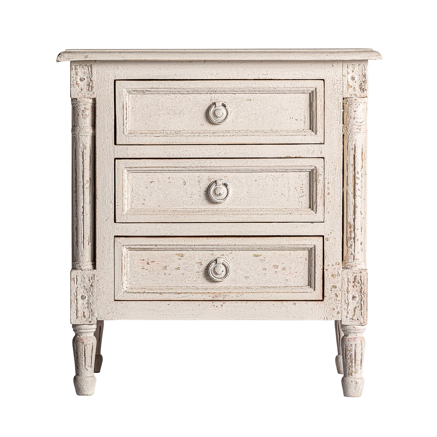 Pisek Bedside Table in Off White Colour