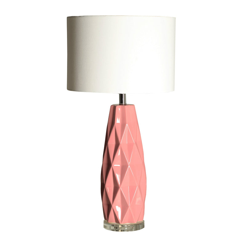 Lámpara De Sobremesa Rosa Hierro - Lámparas De Sobremesa - Granada Maison